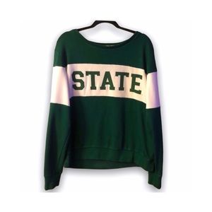 VS PINK Michigan State Spartans Cropped Crew